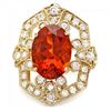 Image 2 : 14k Gold 5.50ct Citrine 1.25ct Diamond Ring