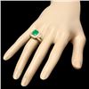 Image 3 : 14k Gold 2.20ct Emerald 1.30ct Diamond Ring