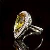 Image 2 : 14k Gold 5.22ct Yellow Beryl 0.62ct Diamond Ring