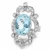Image 2 : 14k Gold 7.00ct Aquamarine 1.15ct Diamond Ring
