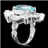 Image 3 : 14k Gold 7.00ct Aquamarine 1.15ct Diamond Ring