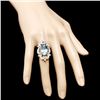 Image 4 : 14k Gold 7.00ct Aquamarine 1.15ct Diamond Ring