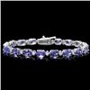 Image 1 : 14k Gold 14ct Tanzanite 0.60ct Diamond Bracelet