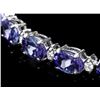Image 2 : 14k Gold 14ct Tanzanite 0.60ct Diamond Bracelet