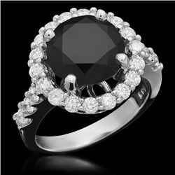 14K Gold 4.35ct Fancy Color Diamond 3.35ct Diamond Ring