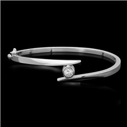 14K Gold 0.63ct Diamond Bangle Bracelet