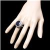 Image 3 : 14k Gold 14.7ct Sapphire 0.80ct Diamond Ring