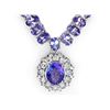 Image 2 : 14k 45.25ct Tanzanite 1.35ct Diamond Necklace