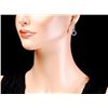Image 4 : 14k Gold 3ct Sapphire 3.25ct Diamond Earrings