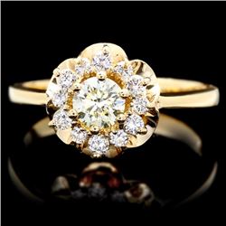 14k Yellow Gold .7ct Diamond Ring