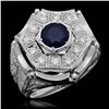 Image 1 : 14K Gold 1.86ct Sapphire & 1.25ct Diamond Ring