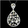 Image 1 : 14k White Gold 6.85ct Diamond Pendant