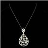 Image 2 : 14k White Gold 6.85ct Diamond Pendant