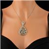 Image 4 : 14k White Gold 6.85ct Diamond Pendant