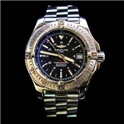 Breitling Colt Automatic SS 41mm Black Dial Luxury Mens Wristwatch