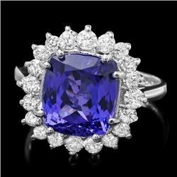 14k Gold 5.00ct Tanzanite 0.85ct Diamond Ring