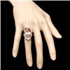 Image 4 : 14k Gold 13.00ct Morganite 0.30ct Diamond Ring