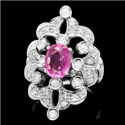 14k Gold 2.00ct Sapphire 1.00ct Diamond Ring