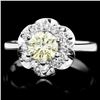 Image 1 : 14k White Gold 1.3ct Diamond Ring