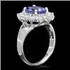Image 2 : 14k White Gold 2.50ct Tanzanite 1ct Diamond Ring