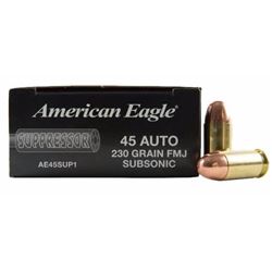 *NEW* Federal AE45SUP1 American Eagle Suppressor 45ACP 230GR FMJ (400 ROUNDS) 029465064044