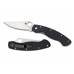 *NEW* SPYDERCO C36GPE C36 Military Folder 4  Steel Plain Edge G10 Hndl Blk 716104003549