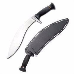 *NEW* COLD STEEL, Gurkha Kurkri Plus, Black Kray-Ex Handle, Plain w/Sheath UPC Code: 705442010098