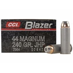 *AMMO* CCI 3564 Blazer 44 Remington Magnum Jacketed Hollow Point 240 GR (200 ROUNDS) 076683035646