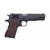 Image 1 : *NEW* THOMPSON 1911A1 Matte Black Single 45 ACP 5.0" 7+1 Brown Checkered Grp Blk 602686251112