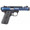 Image 1 : *NEW* RUGER 22/45 Single/Double 22 LR 4.4" 10+1 Black Polymer Grip Blue Upper 736676039081