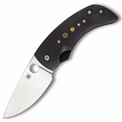 *NEW* SPYDERCO Friction Folder, Black G10 Handle, Drop-Point Plain w/Sheath 716104009497