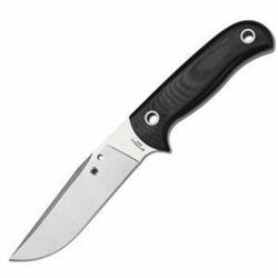 *NEW* SPYDERCO, Bradley Bowie, G10 Black Handle, Bowie-Style Plain w/Sheath 716104650705