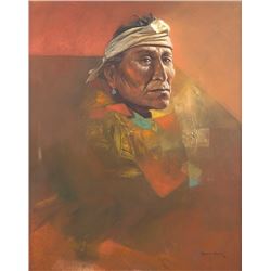 David Johns | b. 1948 | Indian with White Headband