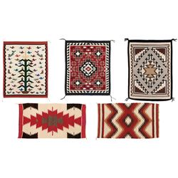 Unknown Maker  | Lot of 5 Small Navajo Rugs