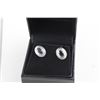 Image 2 : NEW 1.20CT BLUE SAPPHIRE AND DIAMOND STUD EARRINGS. POST AND BUTTERFLY BACK. INCLUDES $300