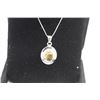 Image 2 : OVAL BEZEL SET CITRINE AND DIAMOND NECKLACE SET IN STERLING SILVER, 1.75CT , INCLUDES $275