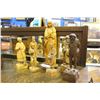 Image 2 : GROUP OF 7 CARVED WOODEN FIGURES,  EASTERN CANADA QUEBEC