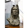 Image 1 : NORTH AMERICAN NATIVE PLASTER HEAD BUST STATUE