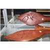 Image 2 : GROUP OF 3 WEST COAST NATIVE WOOD CARVED PADDLES