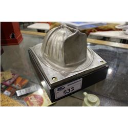 ALUMINUM FIRE HELMET MOLD DECORATIVE DISPLAY