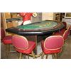 Image 2 : CASINO BLACKJACK TABLE WITH SEVEN CHAIRS