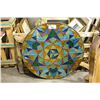 Image 1 : STAINED ART GLASS HAND CRAFTED ROUND TABLE TOP