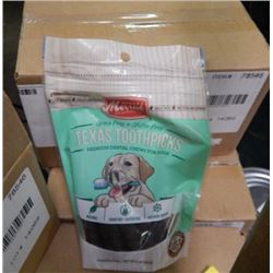 CASE DOG CHEWS - TEXAS TOOTHPICKS - GRAIN AND GLUTEN FREE 6 PACKS PER CASE - BB SEPTEMBER 2015