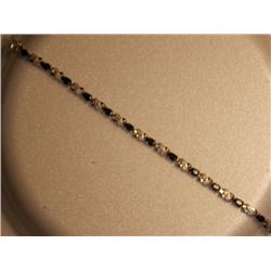 BRACLET - 6+ CT BLUE SAPPHIRE & DIAMOND FIGURE 8 BRACELET - DEEP, RICH BLUE - INCLUDES $550 CERTIFIC