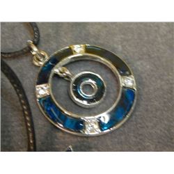 NECKLACE - ACCENTED WITH ABALONE  - 5pc RECTANGLES