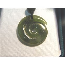 HAND CRAFTED JADE NECKLACE - SNAKE / SWIRL