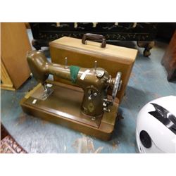 VINTAGE WESTINGHOUSE PORTABLE SEWING MACHINE - WITH CARRYING CASE - NO WARRANTY NO GUARANTEE