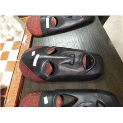 HAND CARVED WOOD WALL MASK - 7"X12"