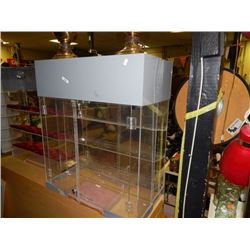 DISPLAY CASE - 6"X24"X28"X TALL - DAMAGED SIDE - NO WARRENTY - NO GUARANTEE