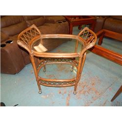 RATTAN TEA TROLLEY